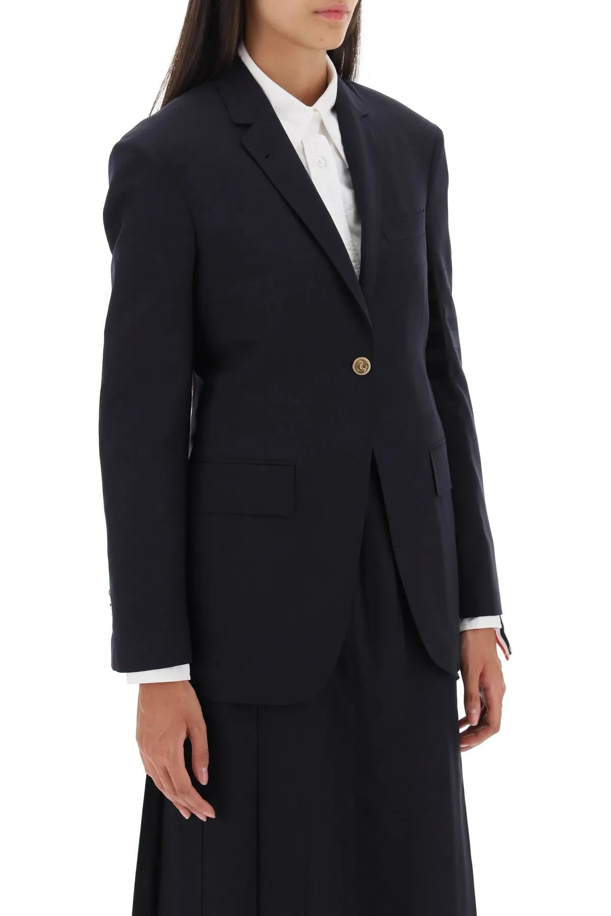 4-bar single-breasted blazer in light wool