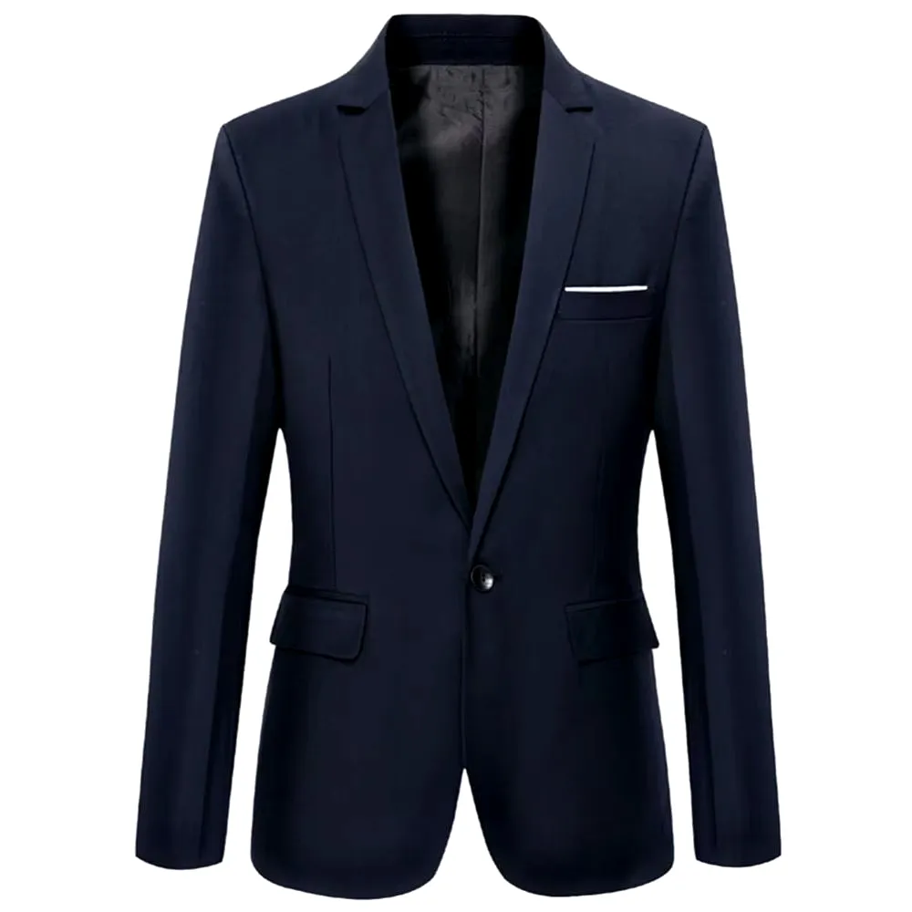 50%Hotmen'S Blazer Autumn Fashion Slim Business Formal Party Men'S Suit Long Sleeve Lapel Top Jacket Men'S Clothing