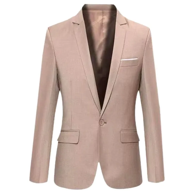 50%Hotmen'S Blazer Autumn Fashion Slim Business Formal Party Men'S Suit Long Sleeve Lapel Top Jacket Men'S Clothing