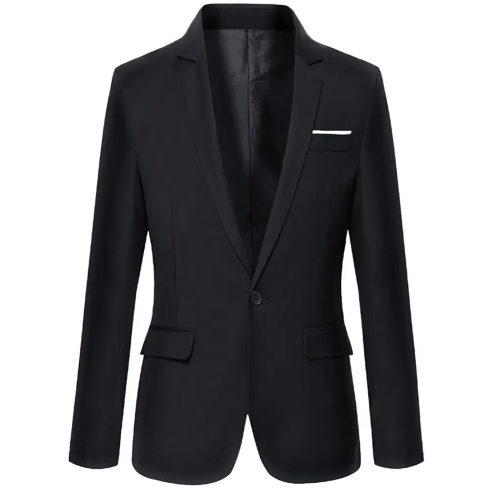 50%Hotmen'S Blazer Autumn Fashion Slim Business Formal Party Men'S Suit Long Sleeve Lapel Top Jacket Men'S Clothing