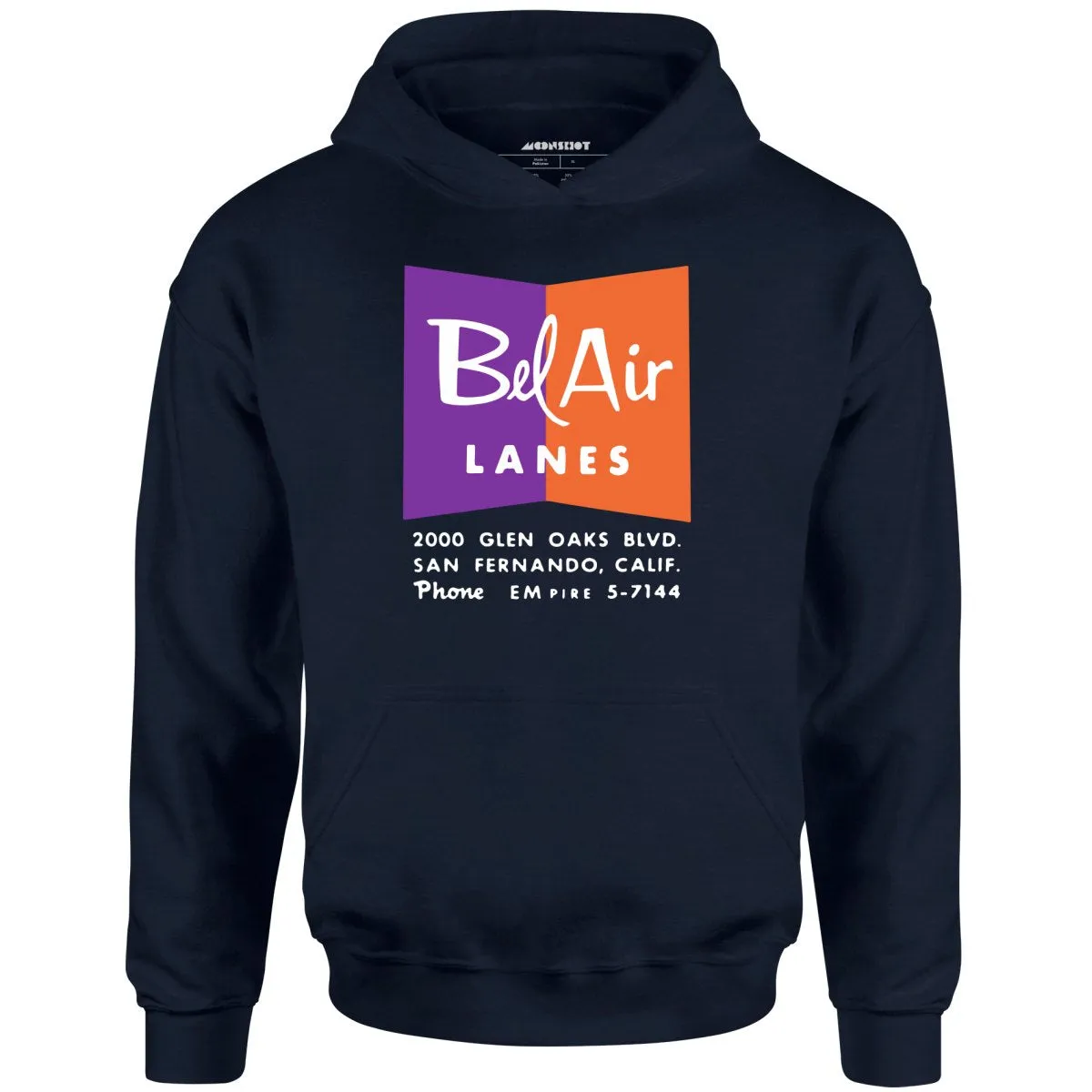 Bel Air Lanes - San Fernando, CA - Vintage Bowling Alley - Unisex Hoodie