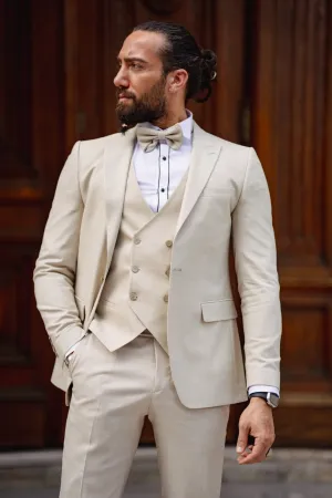 Birch Beige Tuxedo Suit