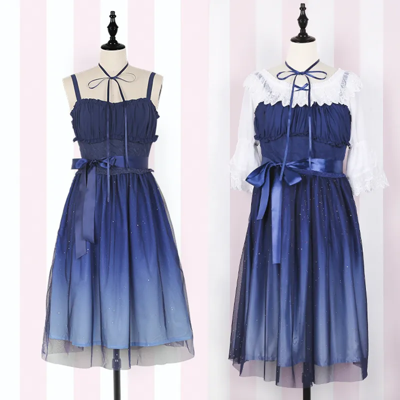 Blue Galaxy Gradient Dress AD0130