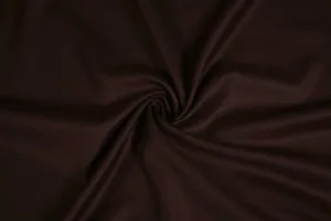 Chocolate Brown Plain Wool Polyester Blend Suiting Fabric