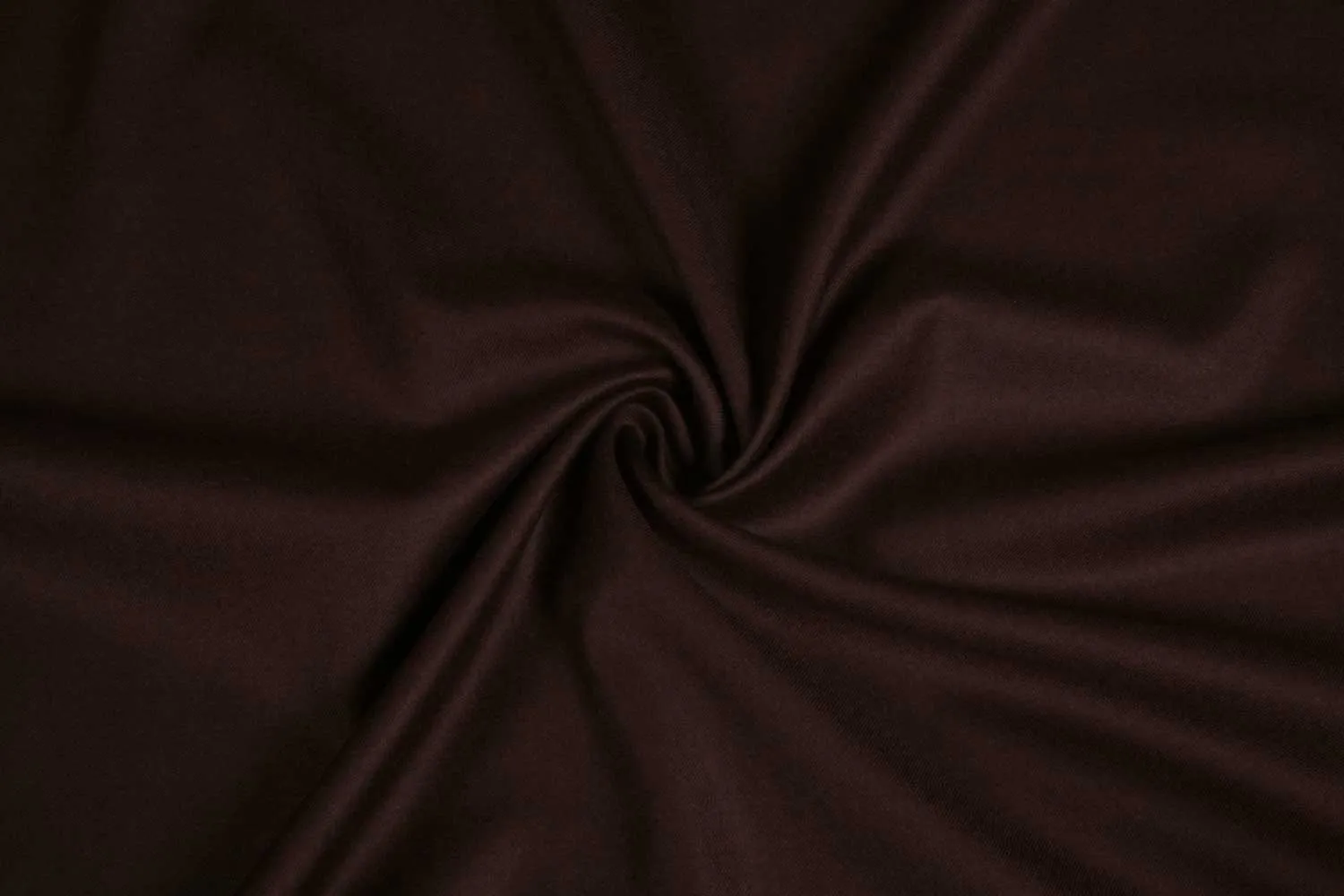 Chocolate Brown Plain Wool Polyester Blend Suiting Fabric