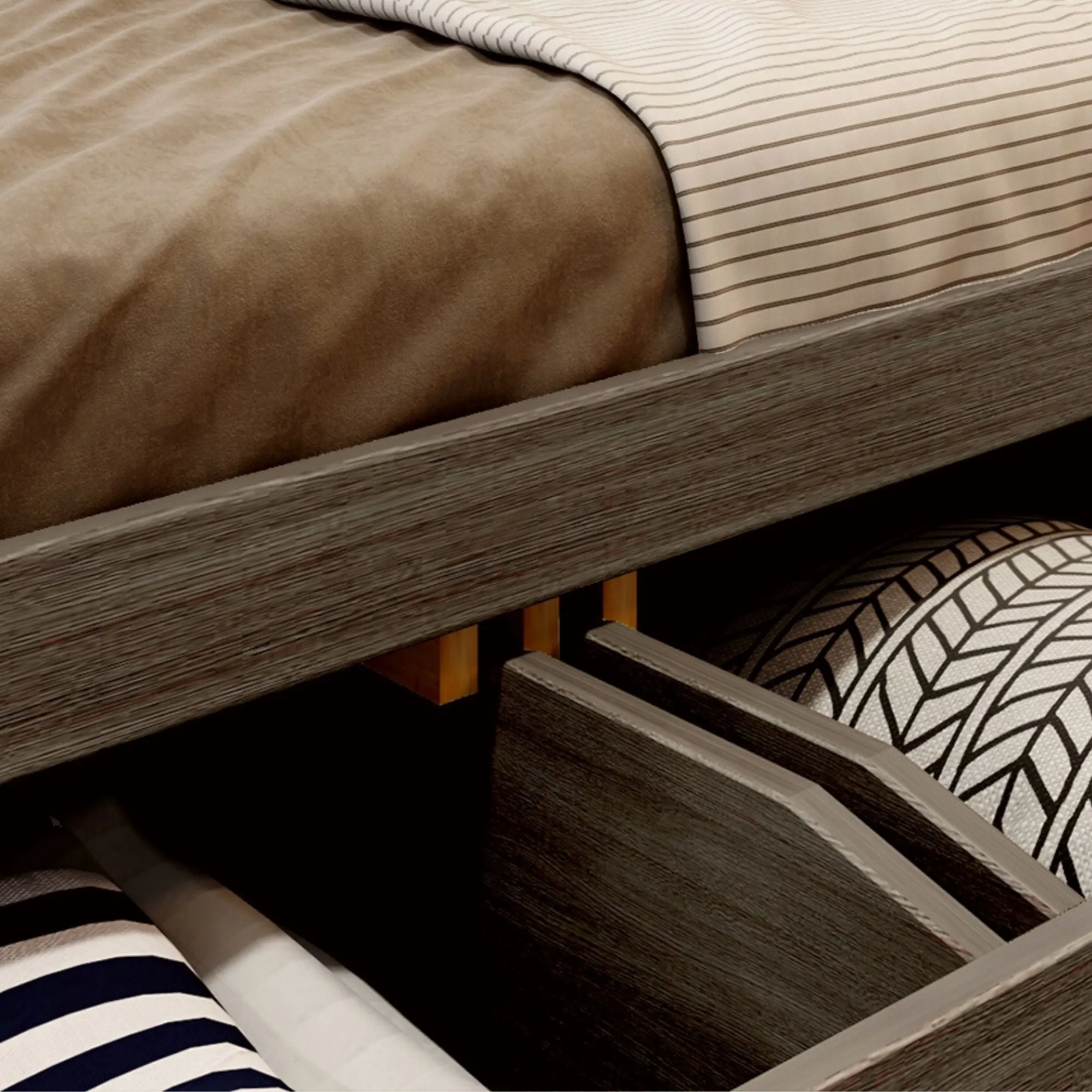 Classic Underbed Storage Drawers for Queen Bed