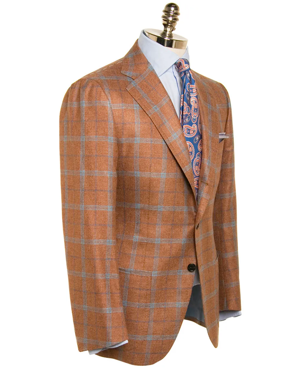 Copper and Light Blue Check Sportcoat