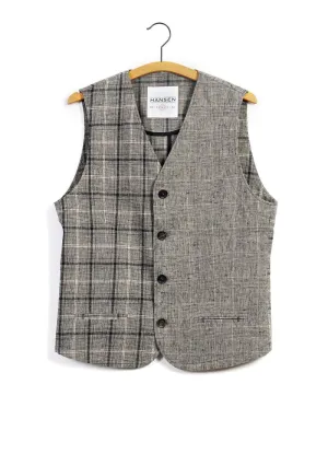 DANIEL | Four Button Waistcoat | Mixed Check