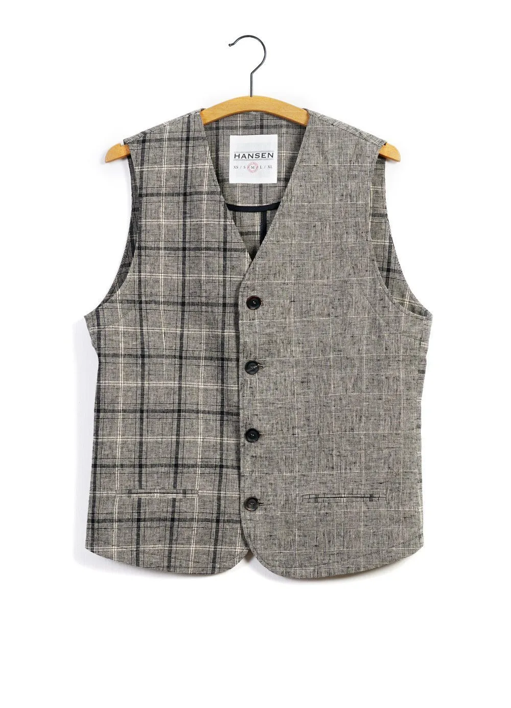 DANIEL | Four Button Waistcoat | Mixed Check