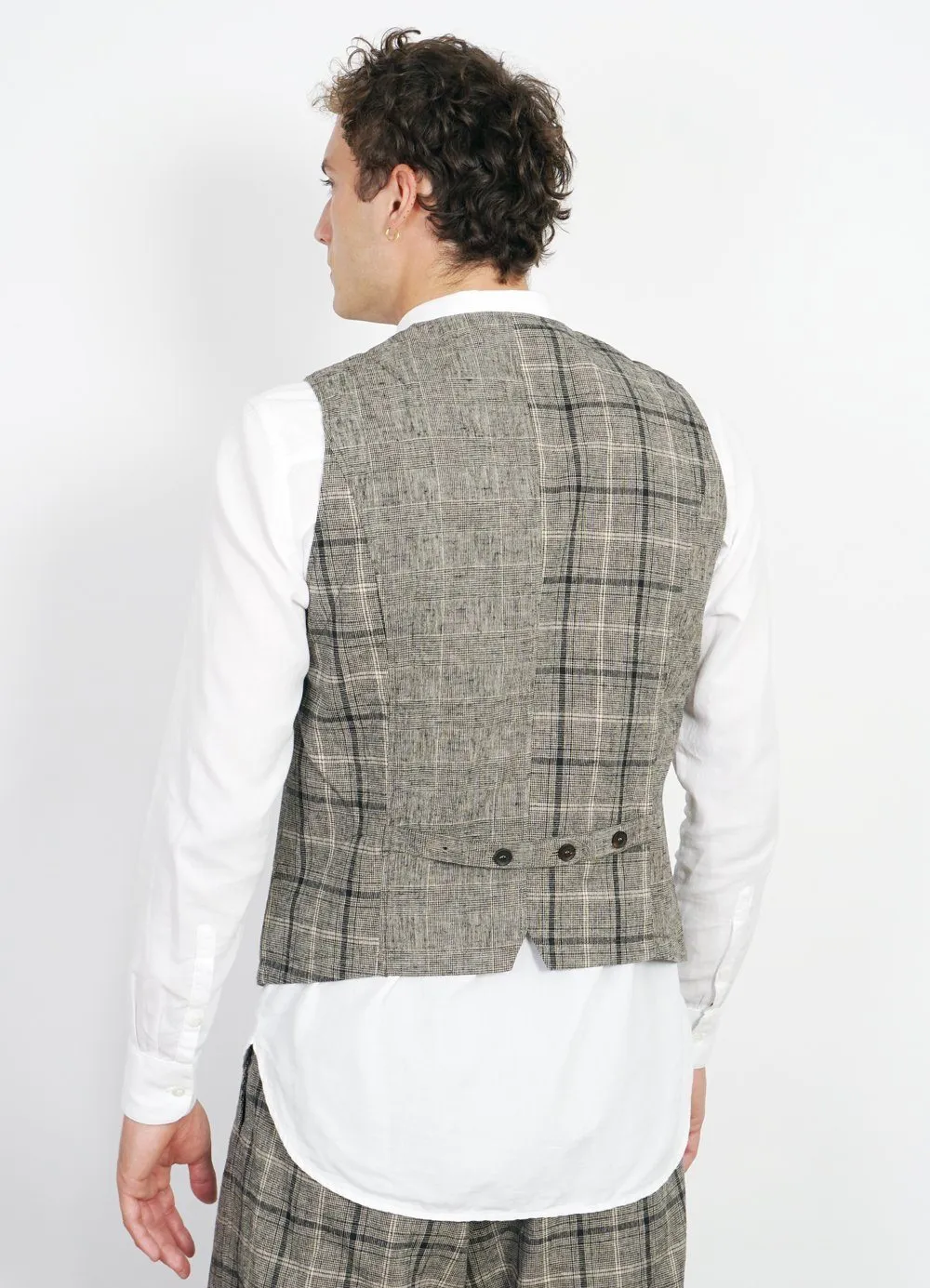 DANIEL | Four Button Waistcoat | Mixed Check