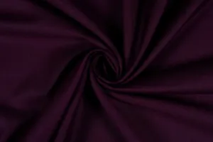 Dark Purple Plain Wool Polyester Blend Suiting Fabric