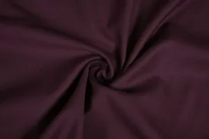 Deep Violet Plain Wool Polyester Blend Suiting Fabric