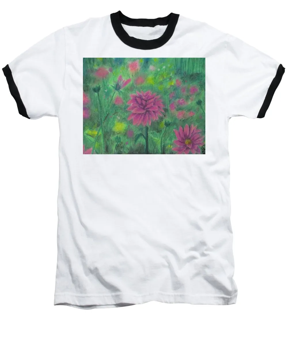 Dreaming of Dahlias - Baseball T-Shirt