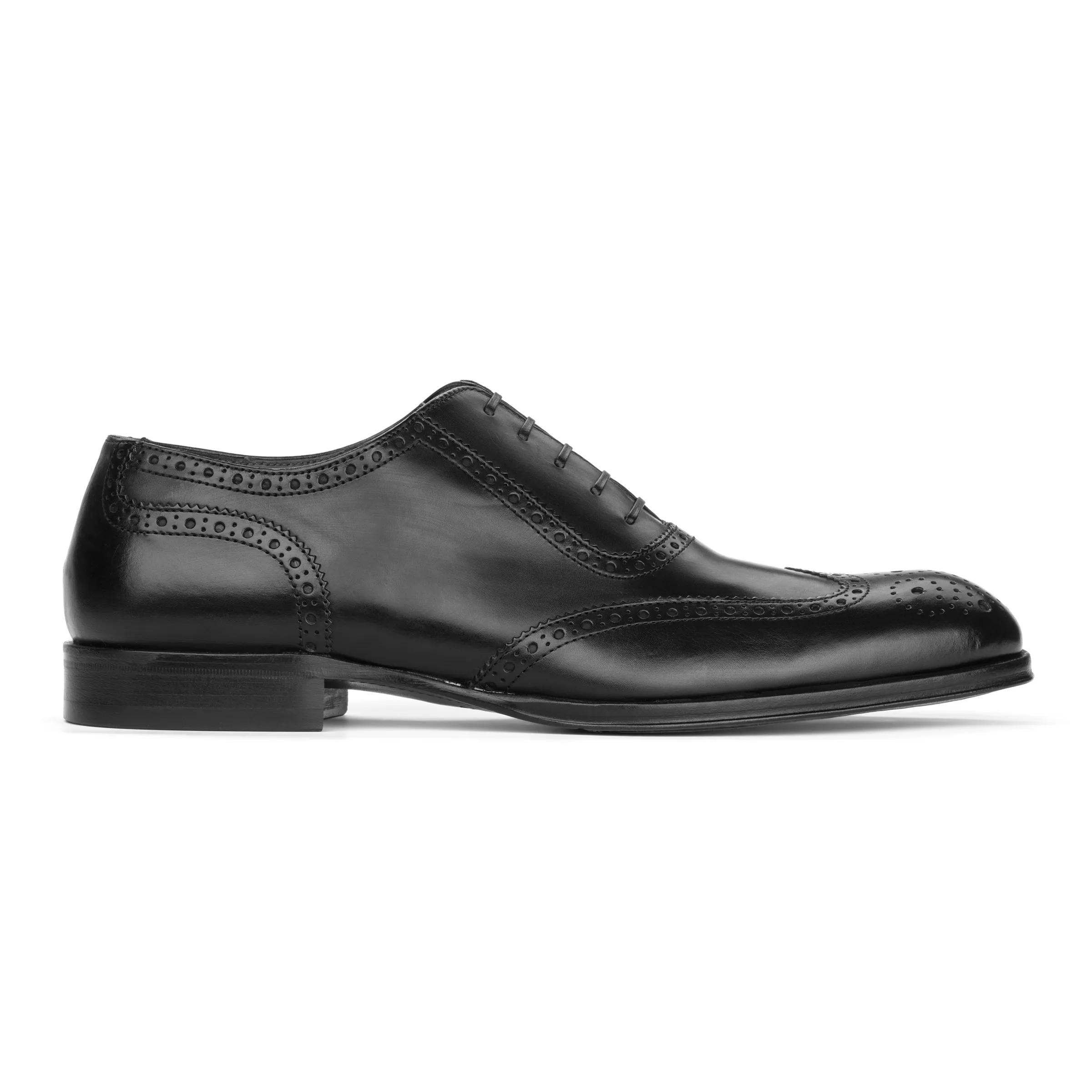 Duke Black Calf Wingtip