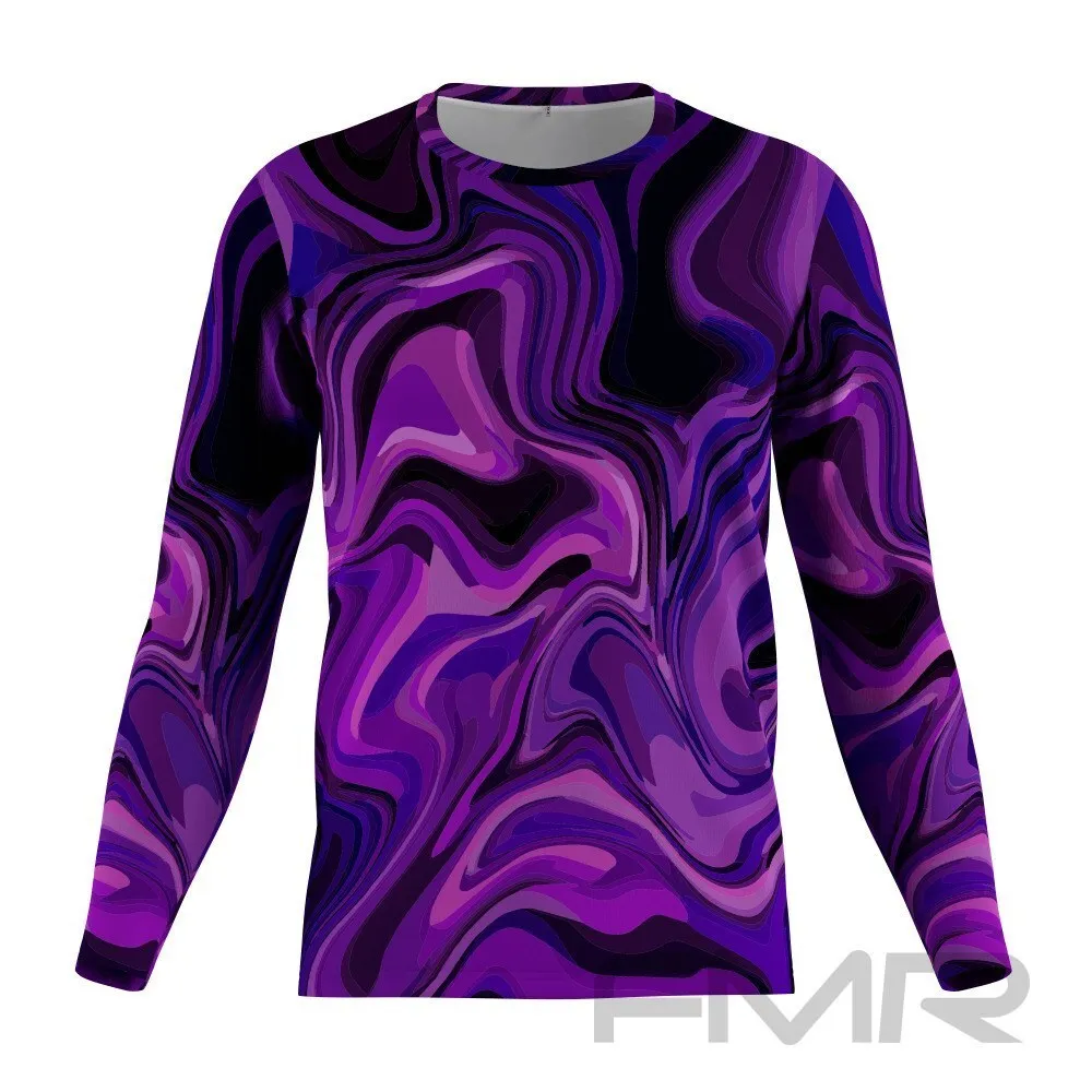 FMR Men's Purple Long Sleeve Running Shirt