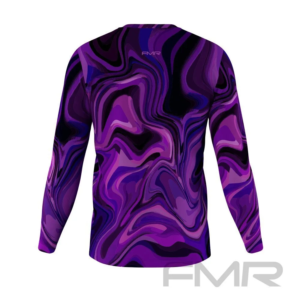 FMR Men's Purple Long Sleeve Running Shirt