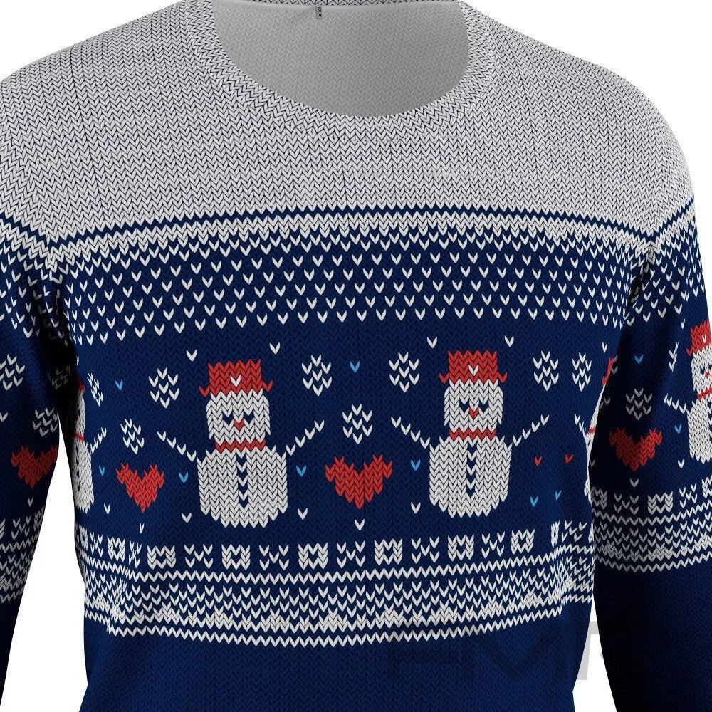 FMR Men's Snowman Sweater Technical Long Sleeve Shirt