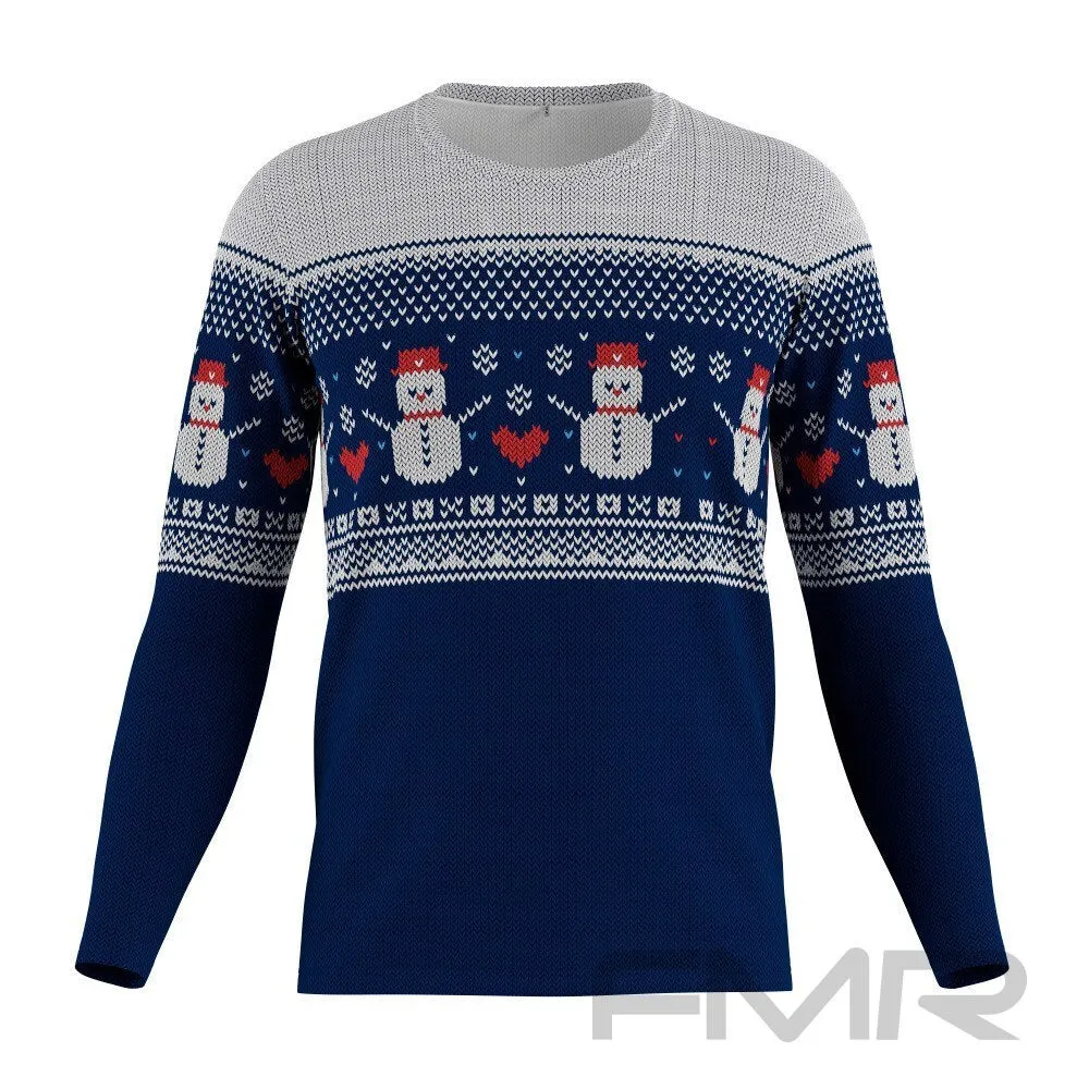 FMR Men's Snowman Sweater Technical Long Sleeve Shirt