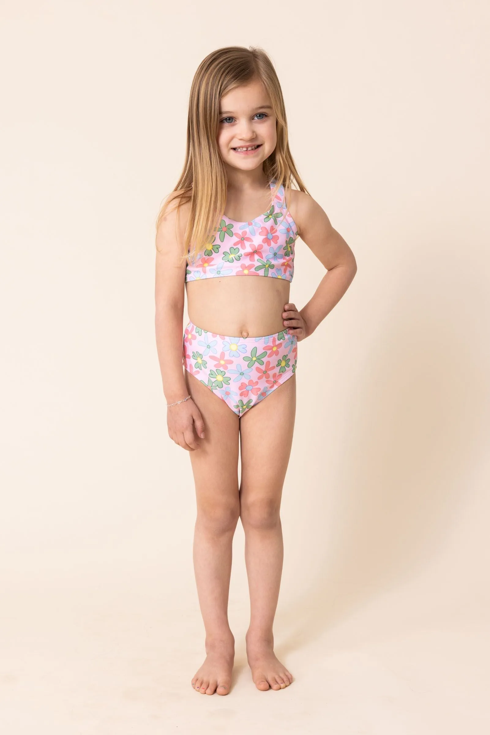 Girl's Basic Bikini | Colorful Floral