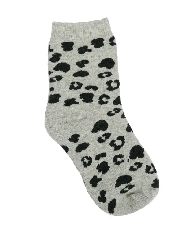 Grey Leopard Socks