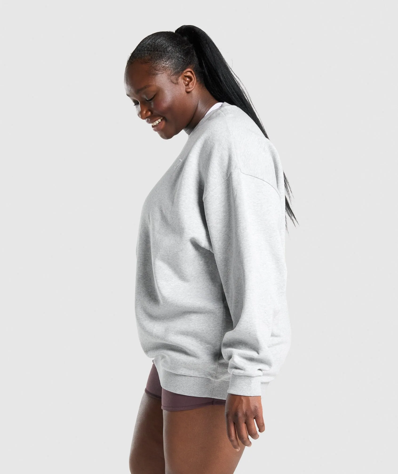 Gymshark Training Oversized Sweatshirt - Light Grey Marl