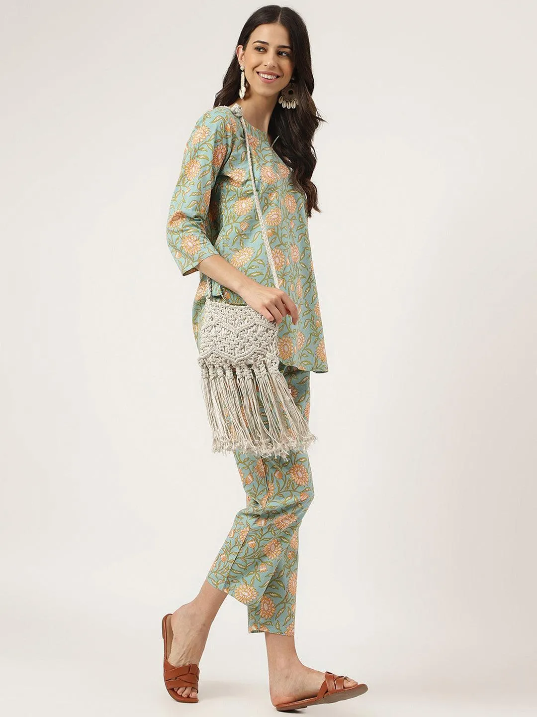 Jashvi Green Printed Loungewear/Nightwear