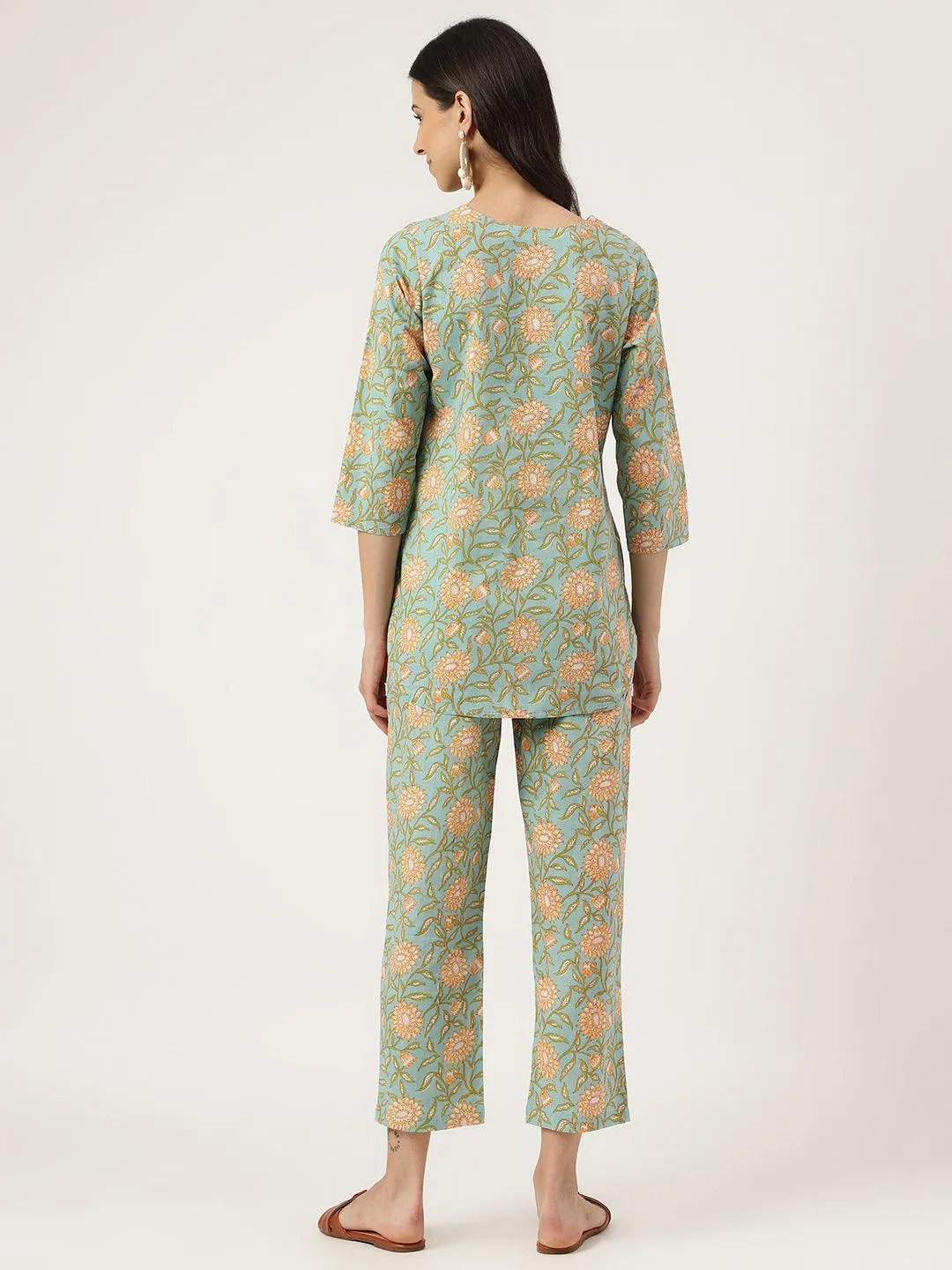 Jashvi Green Printed Loungewear/Nightwear