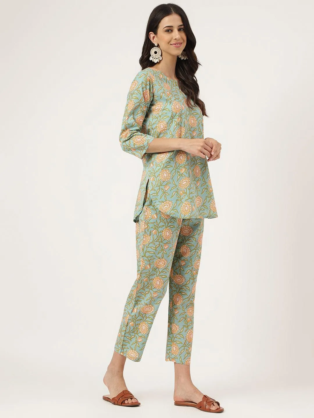 Jashvi Green Printed Loungewear/Nightwear