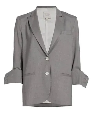 Light Heather Grey Boyfriend Blazer