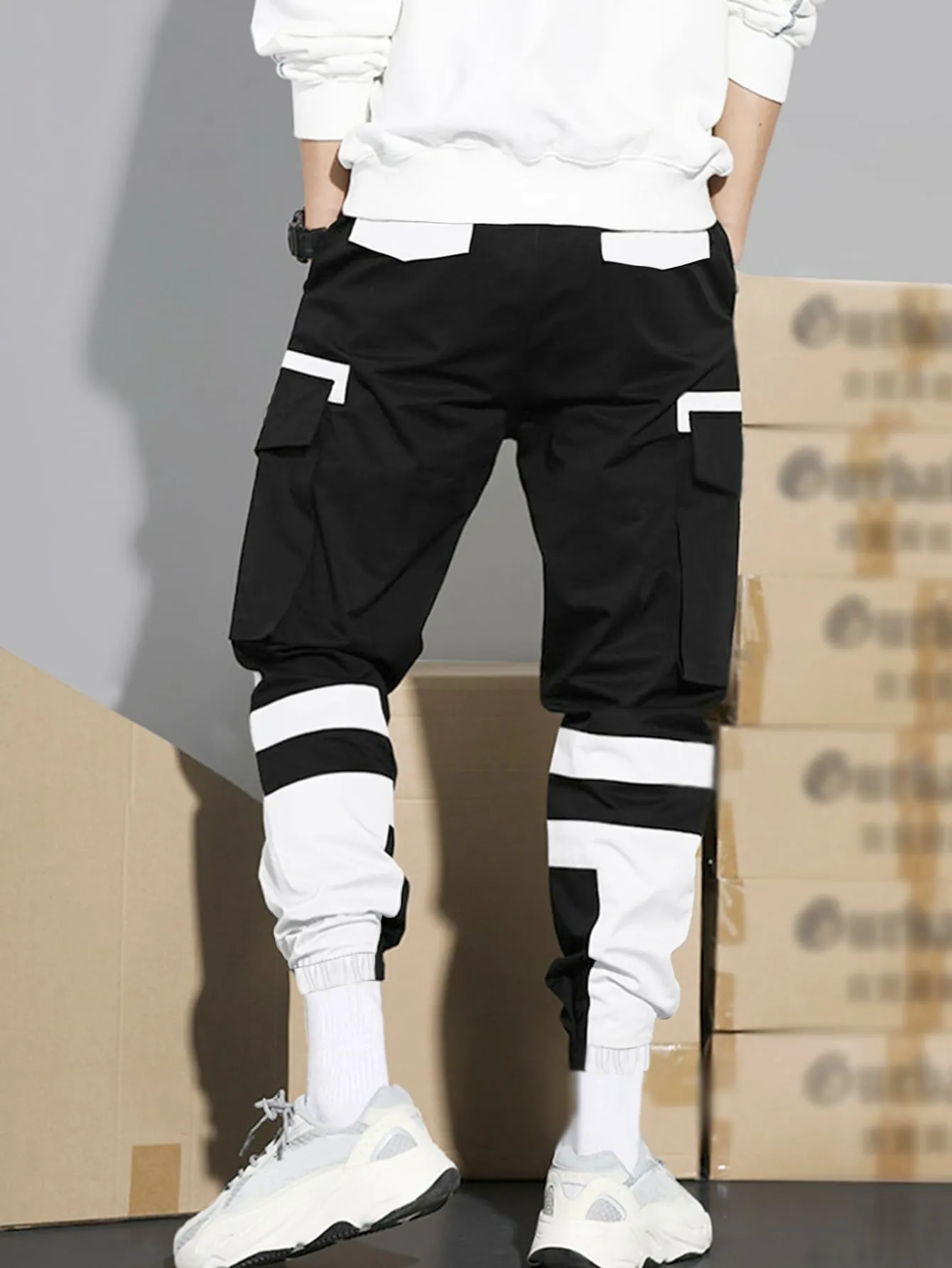 Manfinity EMRG Men Two Tone Cargo Pants