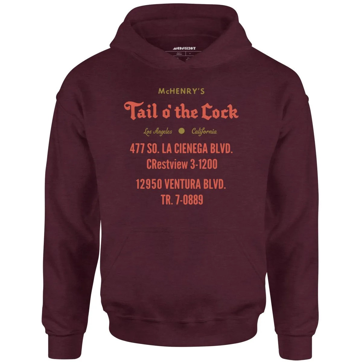 McHenry's Tail o' the Cock - Los Angeles, CA - Vintage Restaurant - Unisex Hoodie