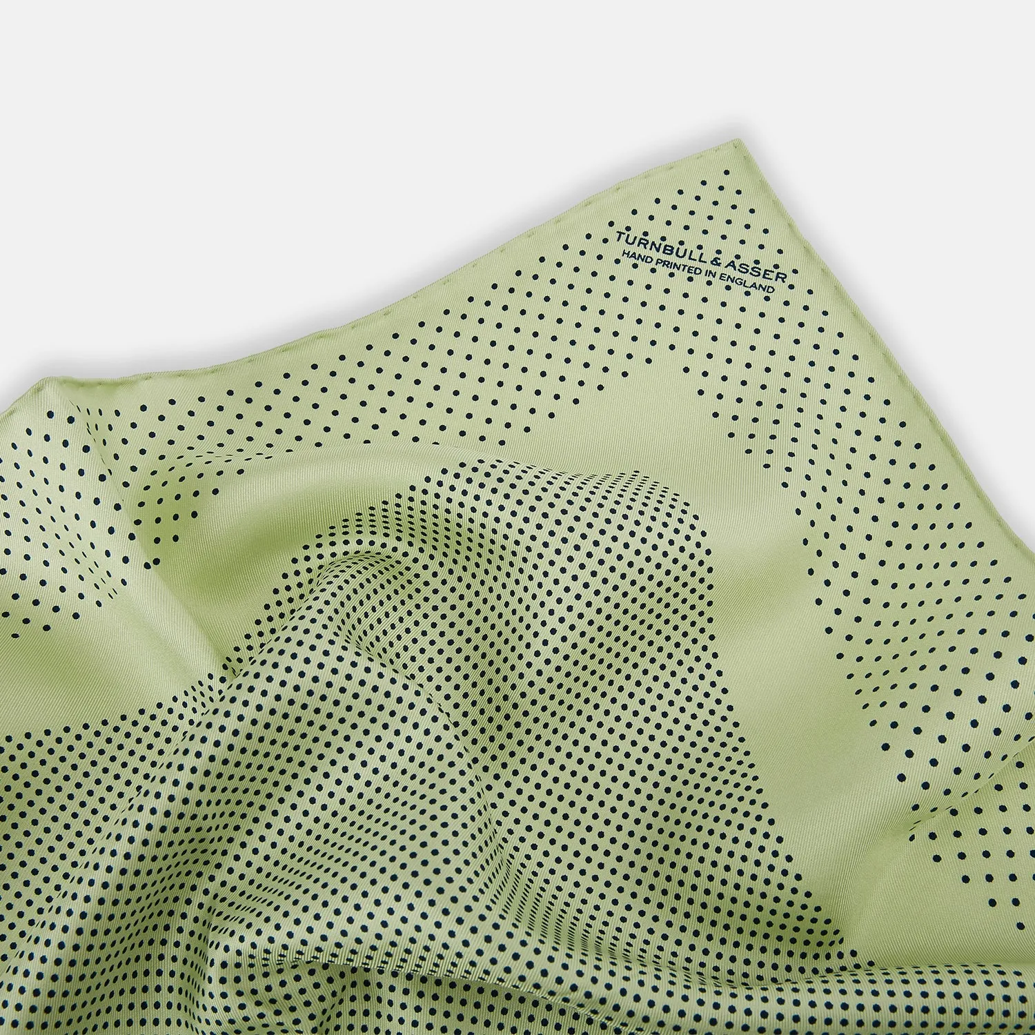 Melon Green Dot Silk Pocket Square