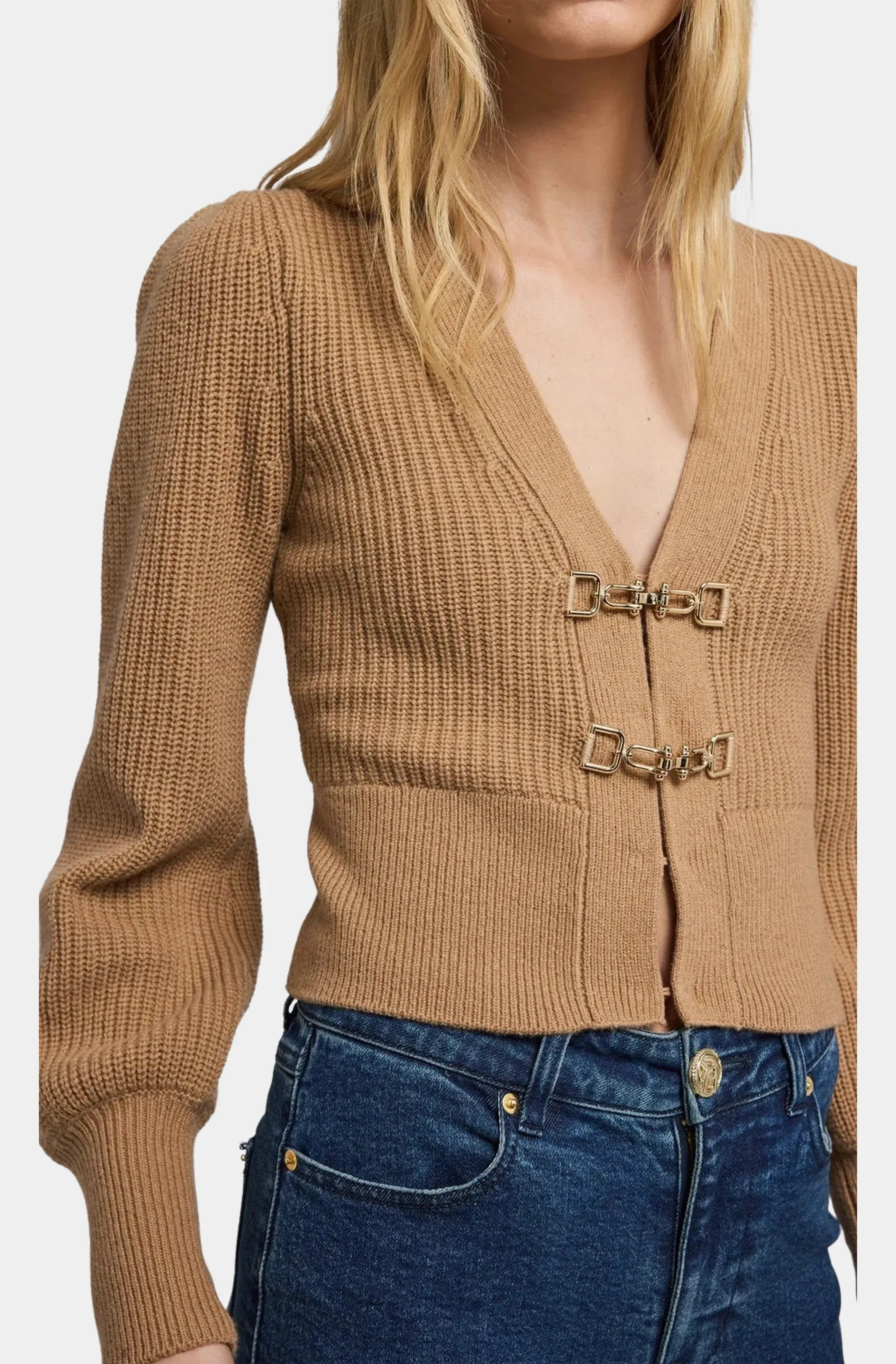 Monse Saddle Buckle Closure Cardigan