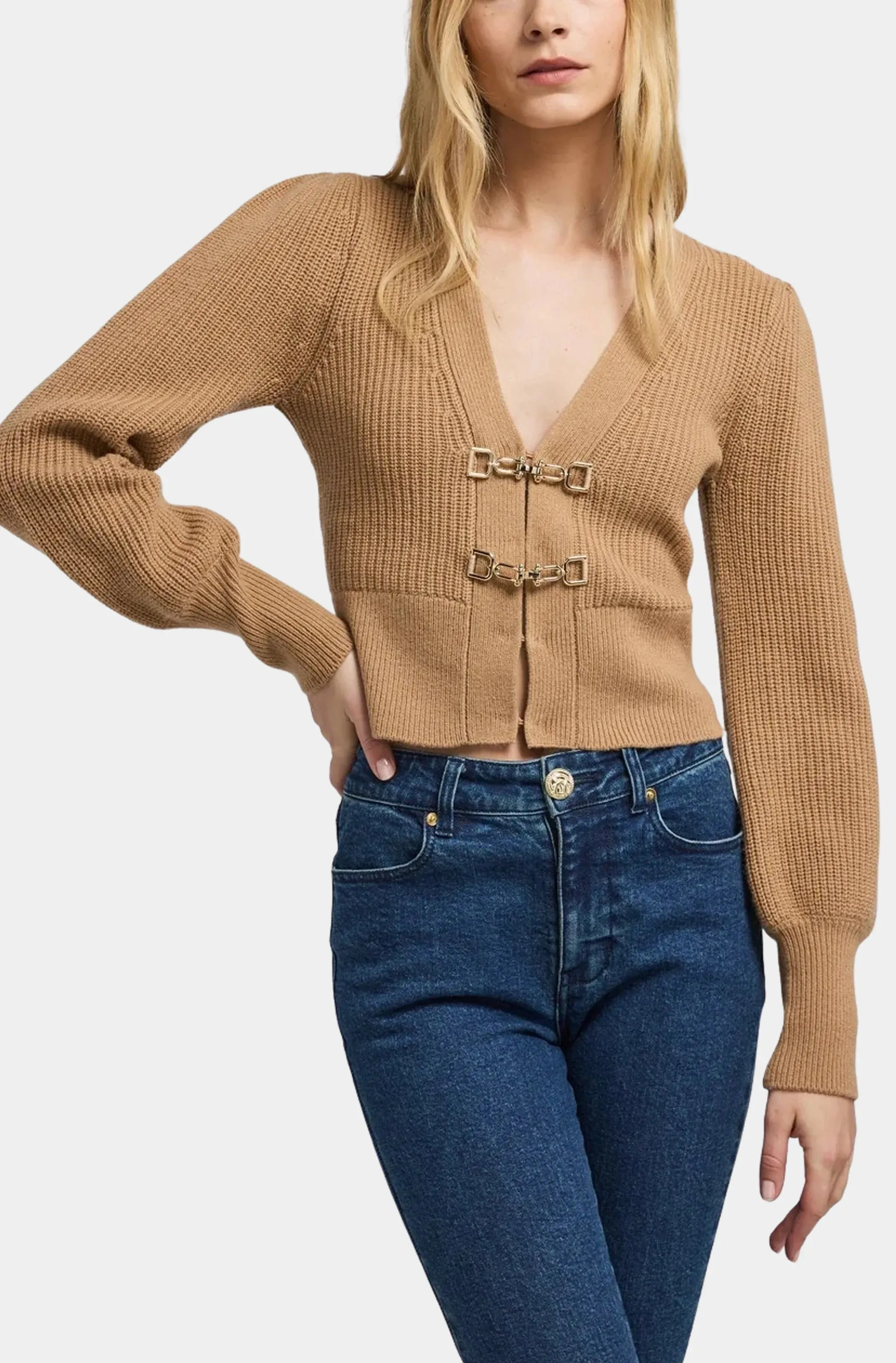 Monse Saddle Buckle Closure Cardigan