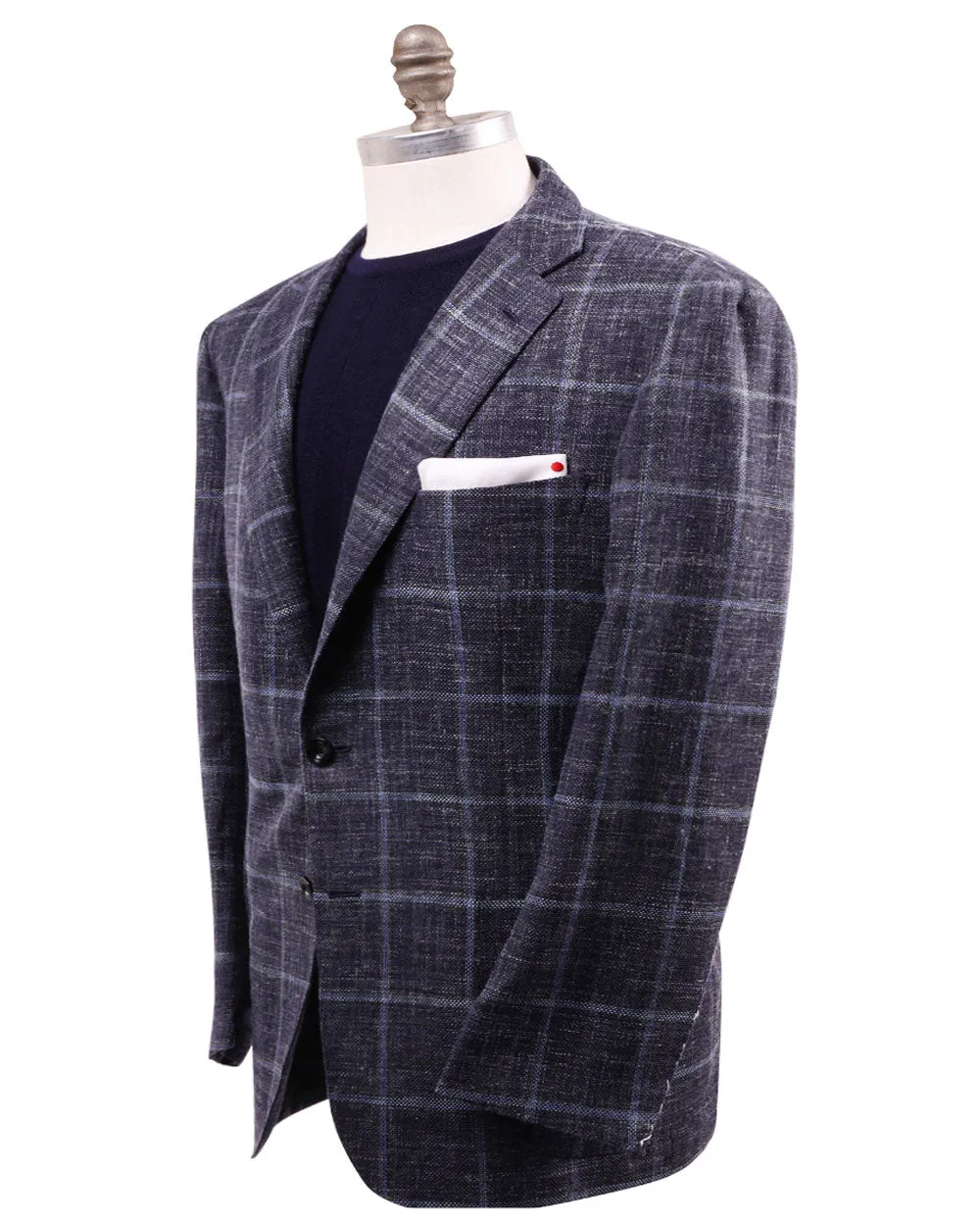 Navy and Light Blue Windowpane Sportcoat