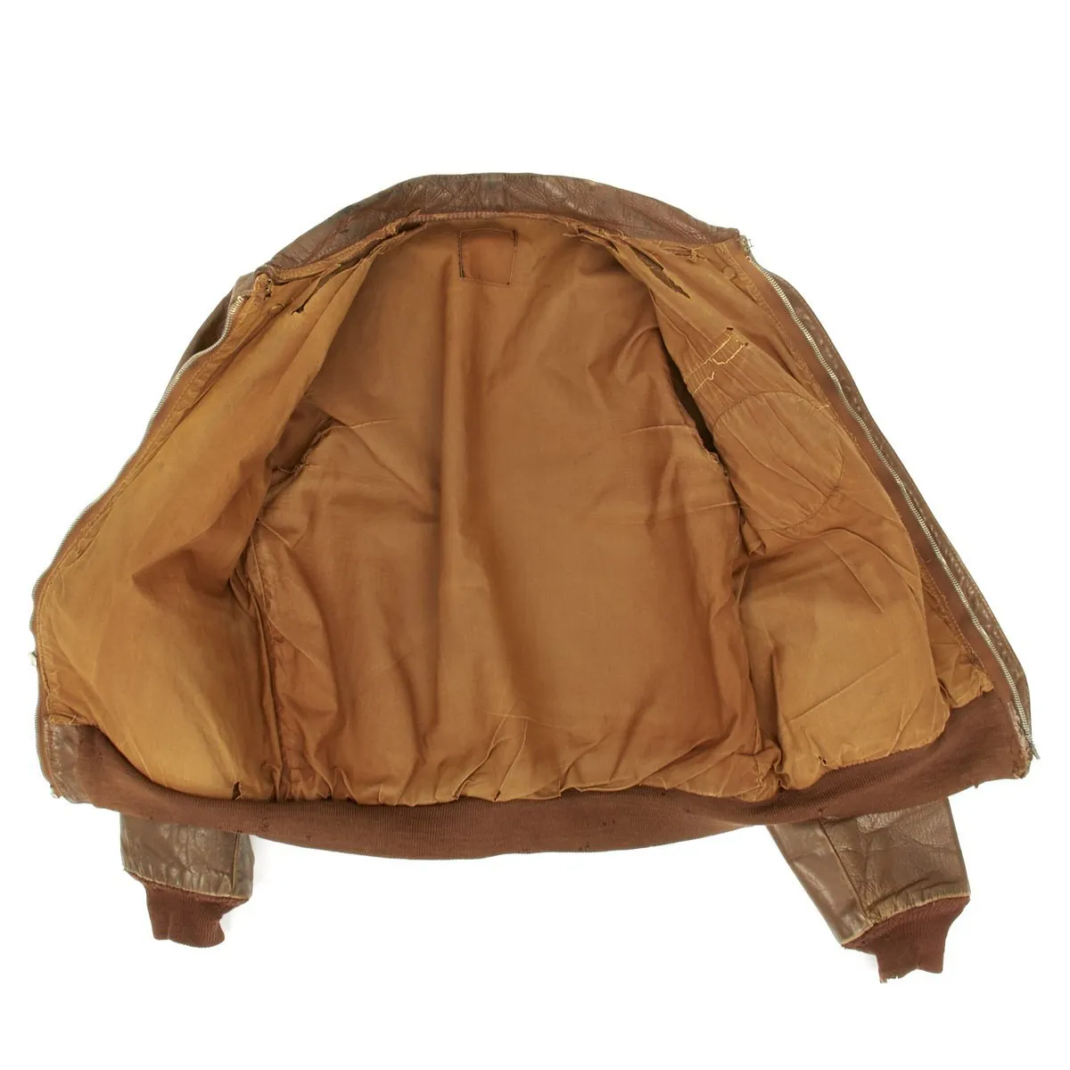 Original U.S. WWII Named Navigator 98th Bomb Group A-2 Flight Jacket featured in Silver Wings & Leather Jackets