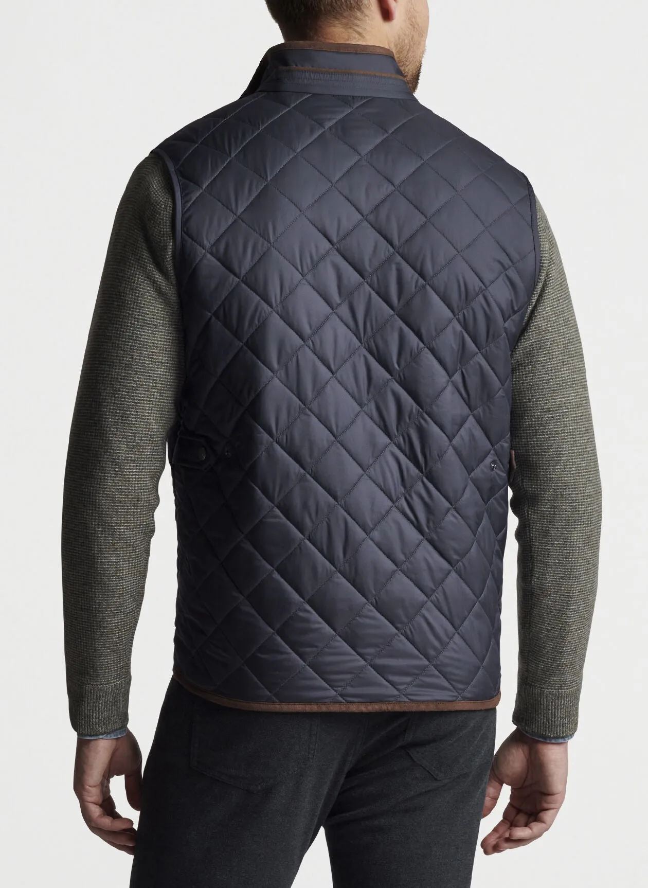 PETER MILLAR ESSEX QUILTED TRAVEL VEST - BLACK