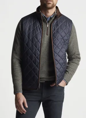 PETER MILLAR ESSEX QUILTED TRAVEL VEST - BLACK