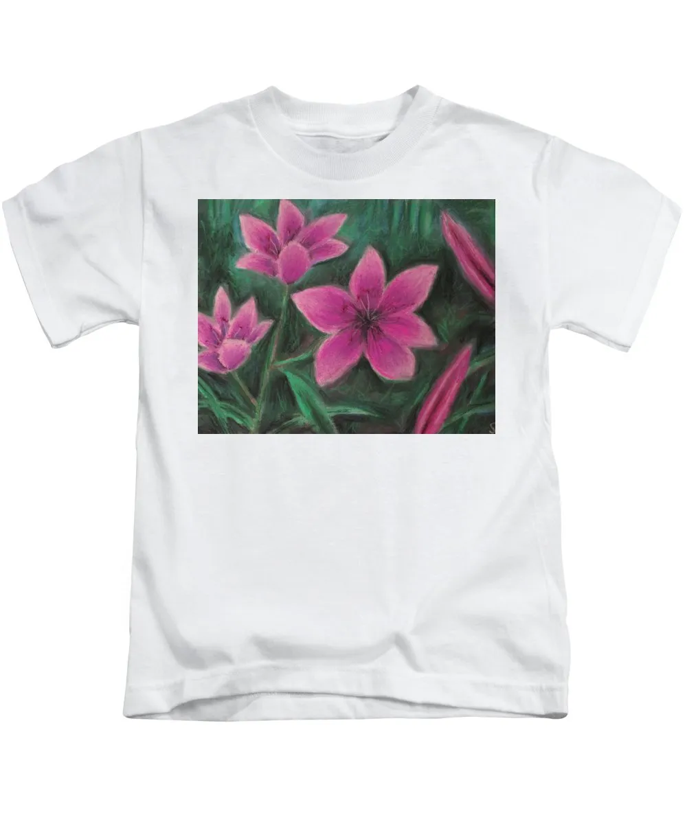 Pink Lilies - Kids T-Shirt