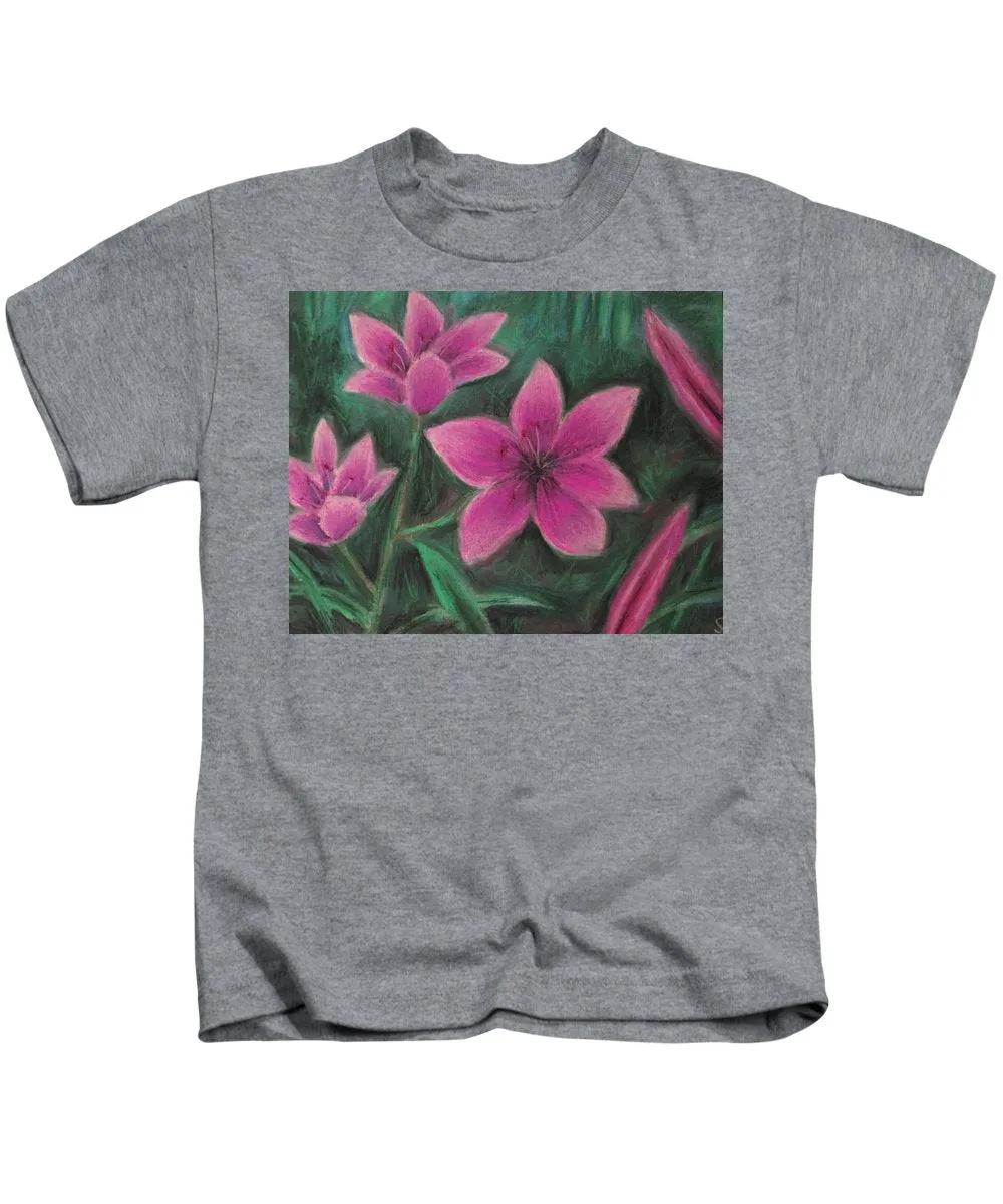 Pink Lilies - Kids T-Shirt