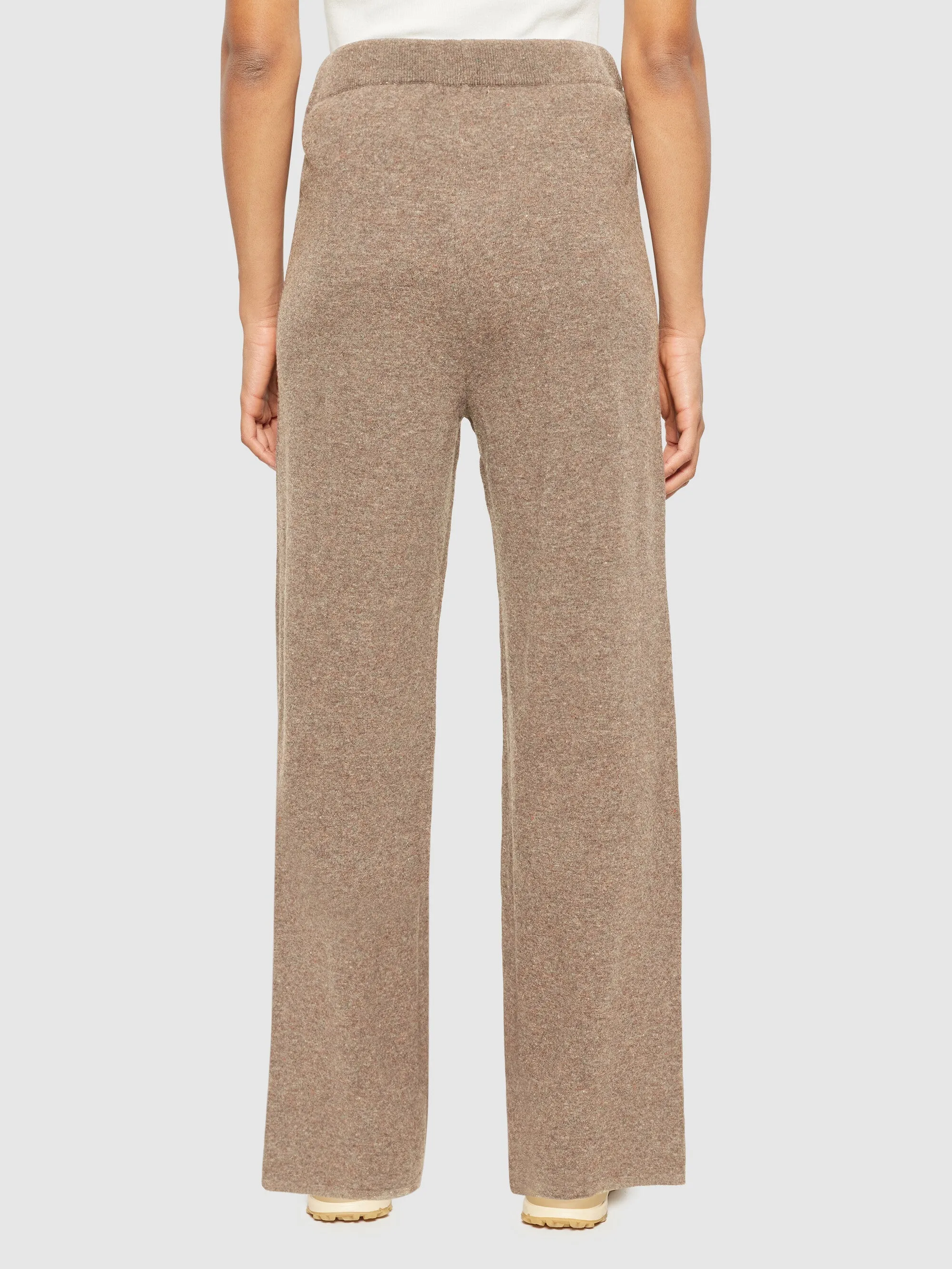 POSEY wide mid-rise knitted pants - RWS - Kelp melange