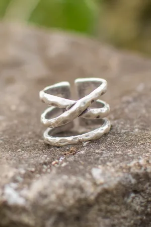 Pounded Zamak Adjustable Crossover Ring