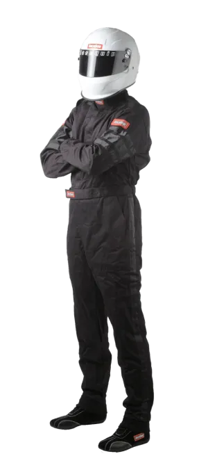 RaceQuip One Piece Single Layer Fire Suit - Black - XL - 110006