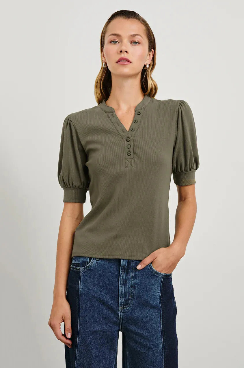 Rails Jewel Top, Washed Olive