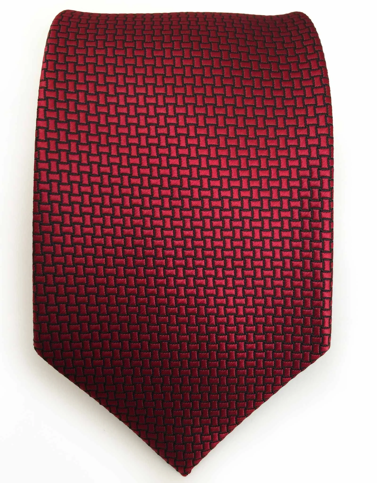 Red Geometric Tie