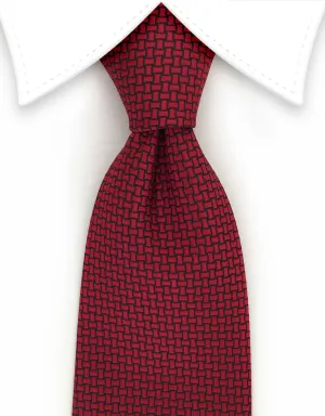 Red Geometric Tie