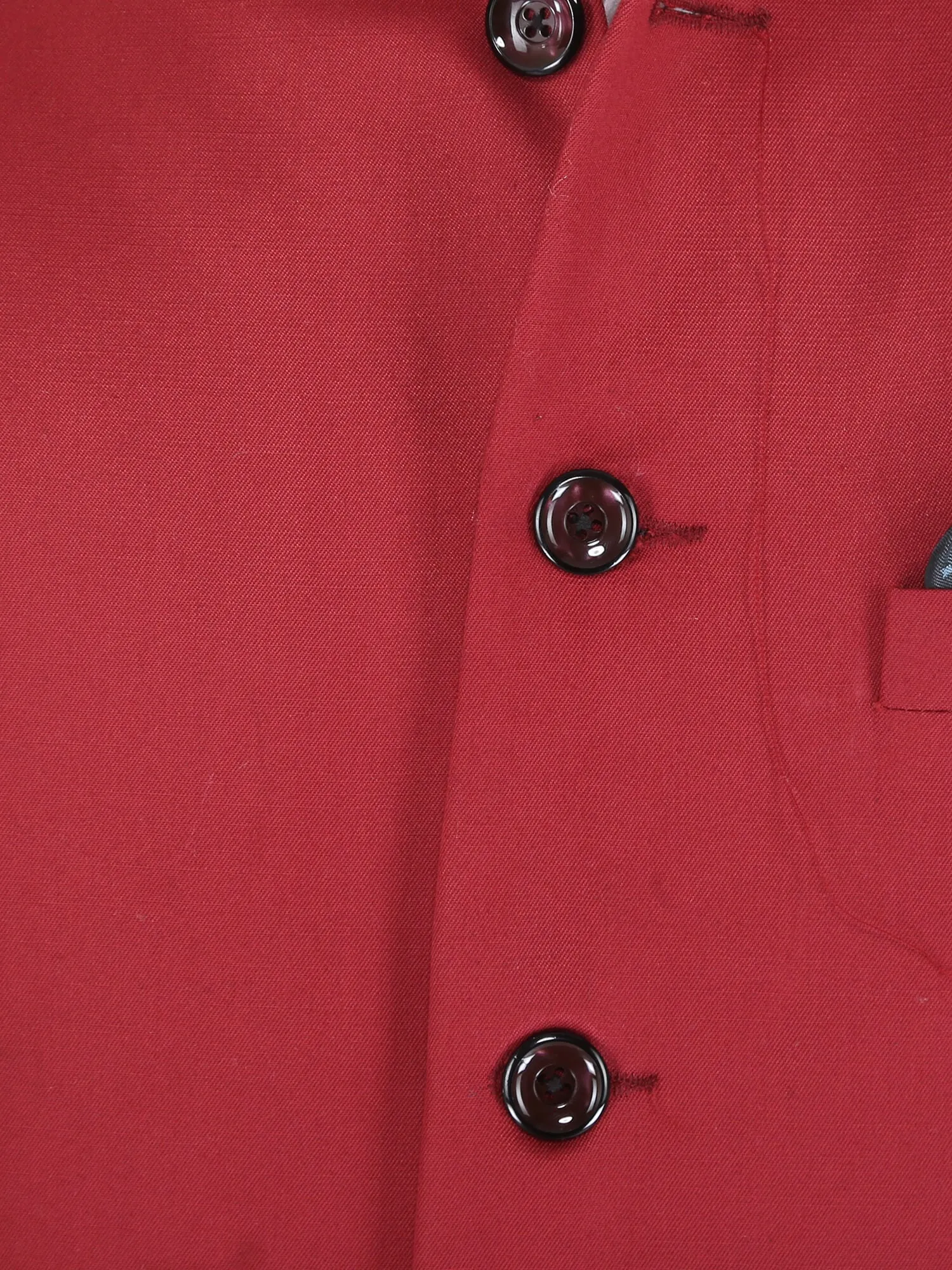 Red Solid Formal Nehru Jacket