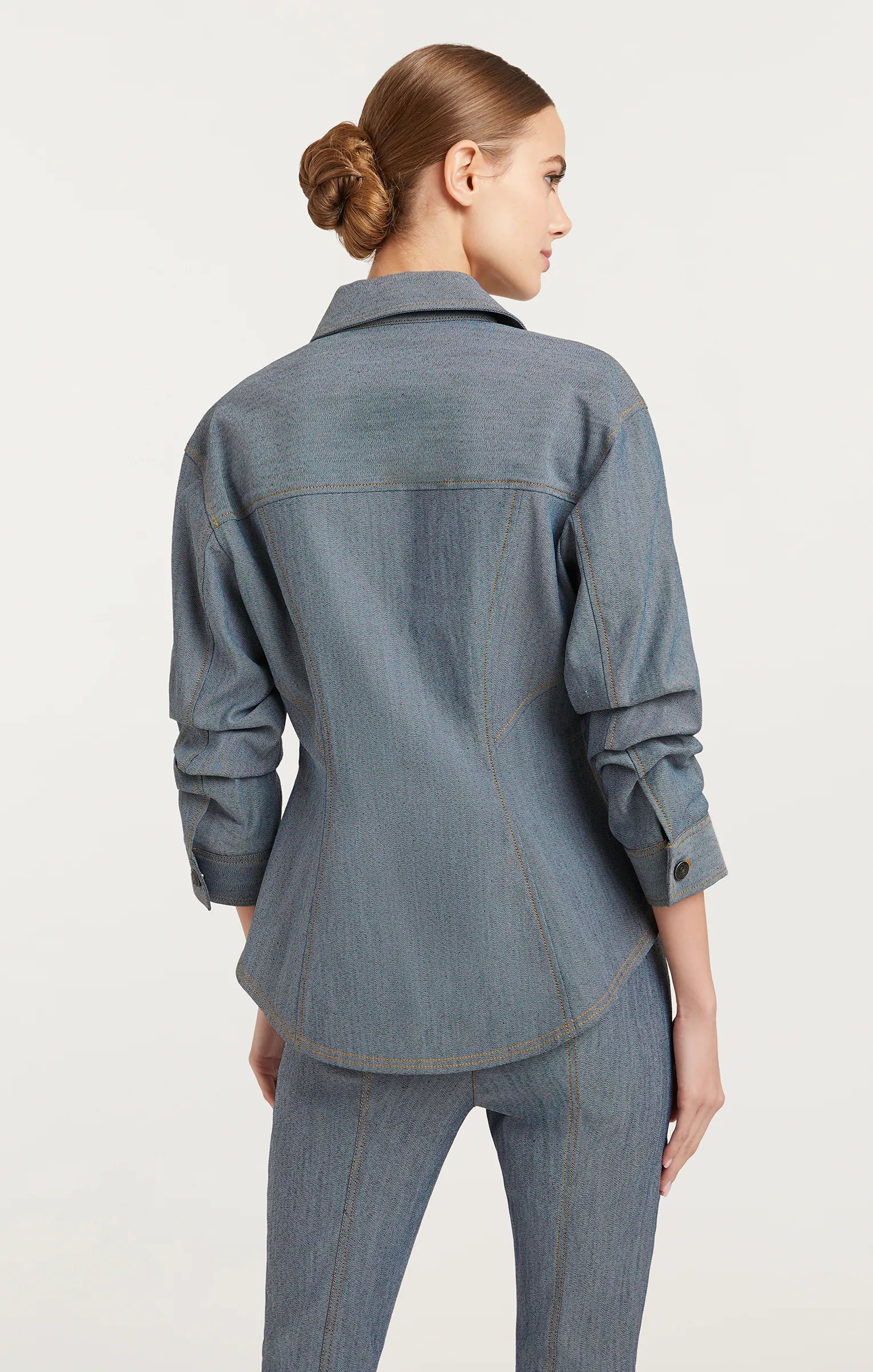 Reverse Denim Scrunched Canyon Jacket