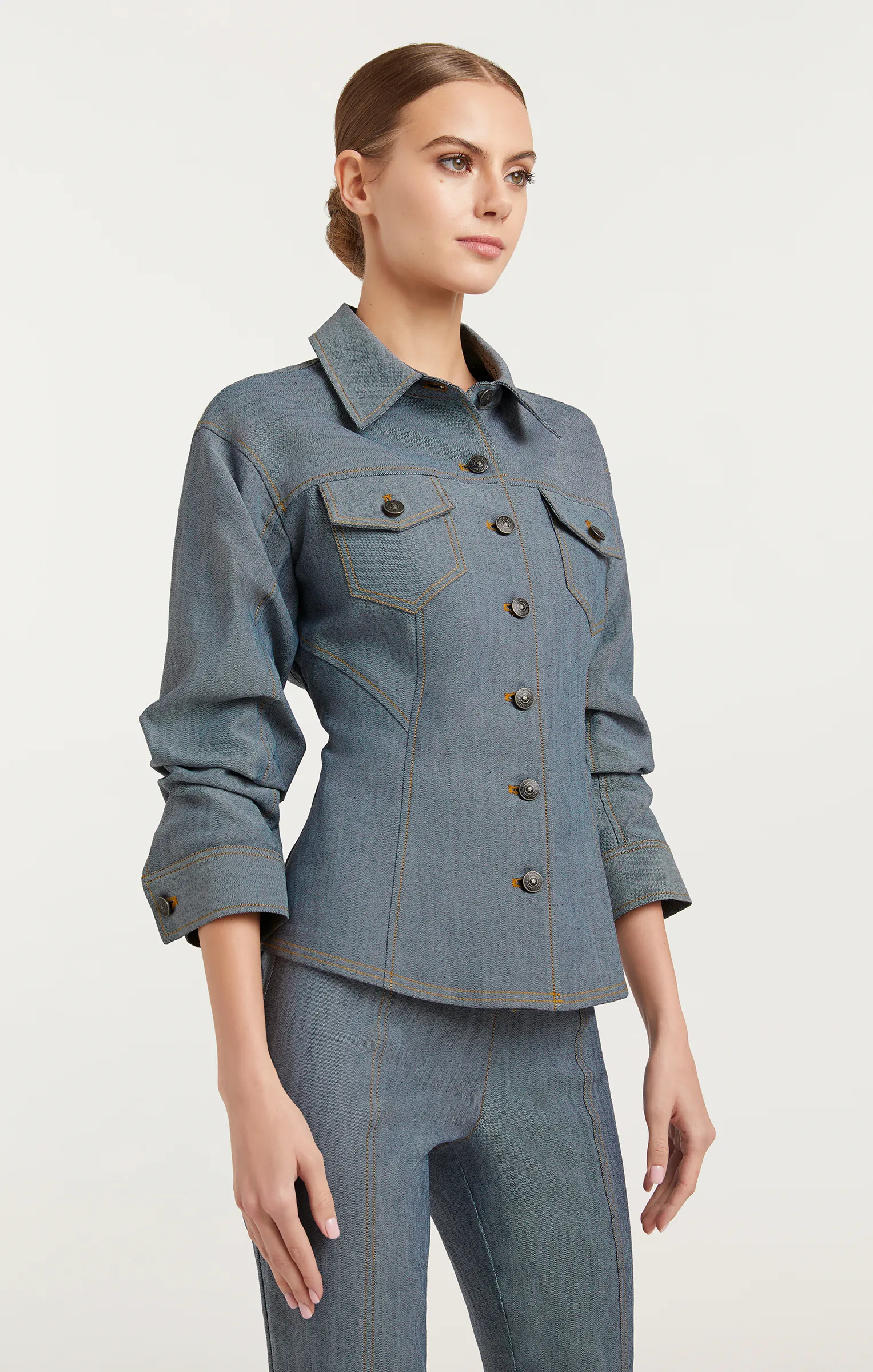 Reverse Denim Scrunched Canyon Jacket