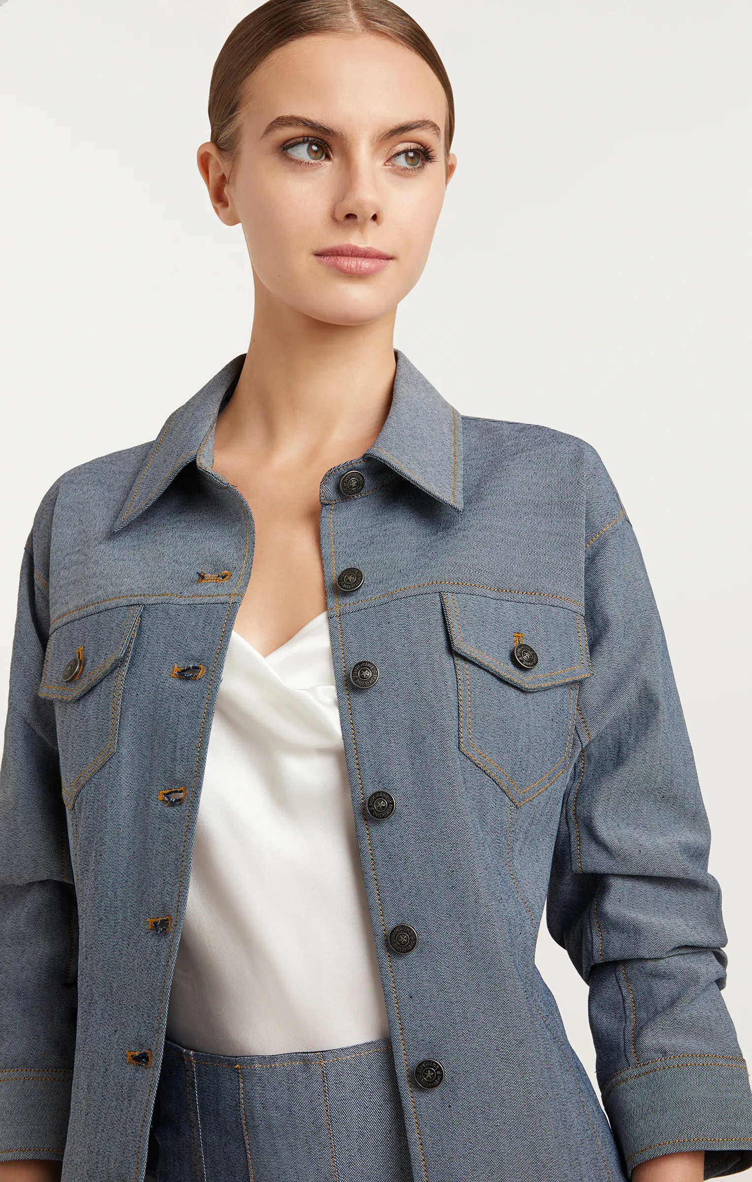 Reverse Denim Scrunched Canyon Jacket